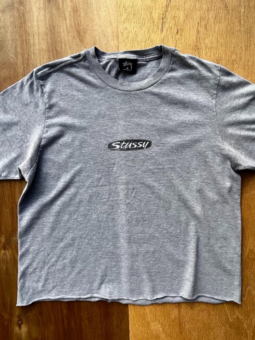 STUSSY SHORT SLEEVE TEE SHIRT Women’s sz M Heather Gray